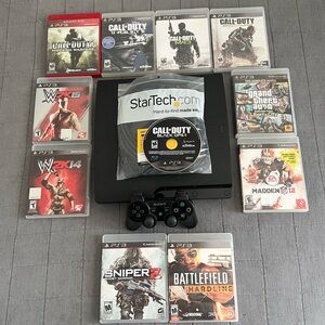 PS3 console with games